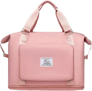 Foldable Travel Backpack with Dry-Wet Separation, Large Capacity, Expandable Base & Multi-Way Carry for Short Trips & Fitness (Deep Pink)