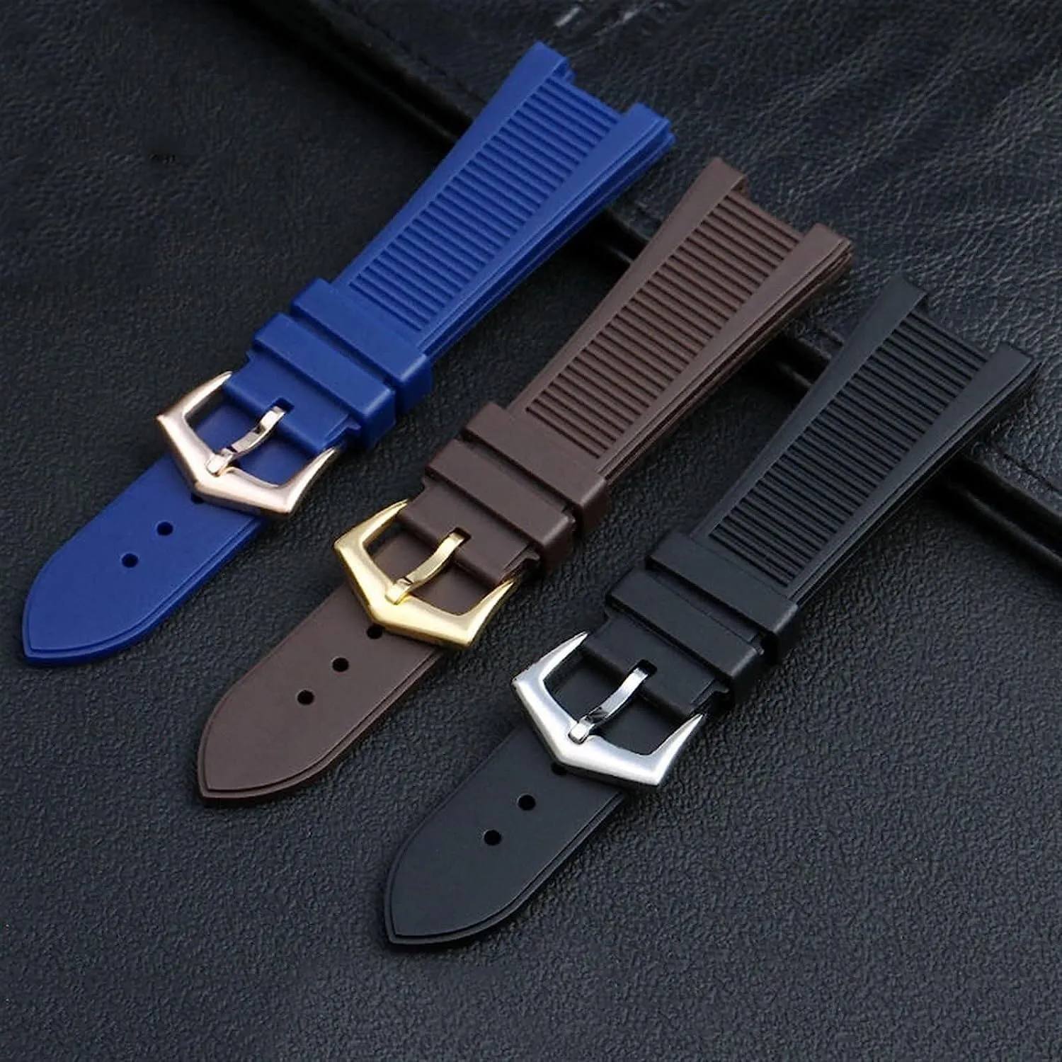 For Patek Philippe Nautilus 5711 5712G Silicone black blue brown wristband Sports Rubber Watch band