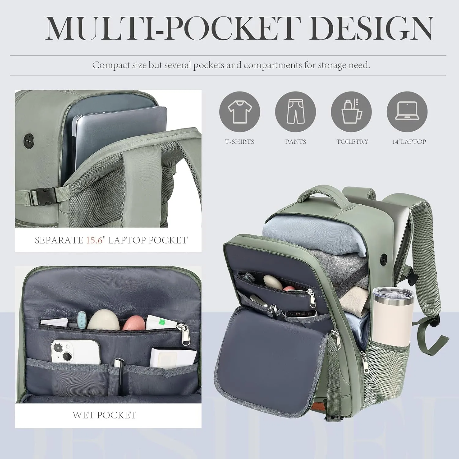 for Spirit Airlines Personal Item Bag 18x14x8 Inches Frontier Airlines Personal Item Bag Travel Backpack Carry on Flight Approved Carry on Backpack for traveling on airplane