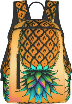 For Upside Down Pineapple backpack bookbags casual laptop lightweight bag travel laptop daypack