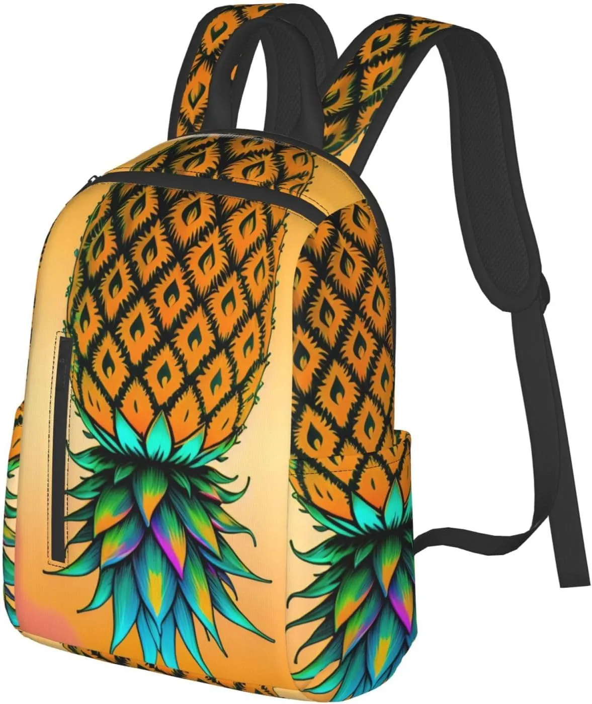 For Upside Down Pineapple backpack bookbags casual laptop lightweight bag travel laptop daypack