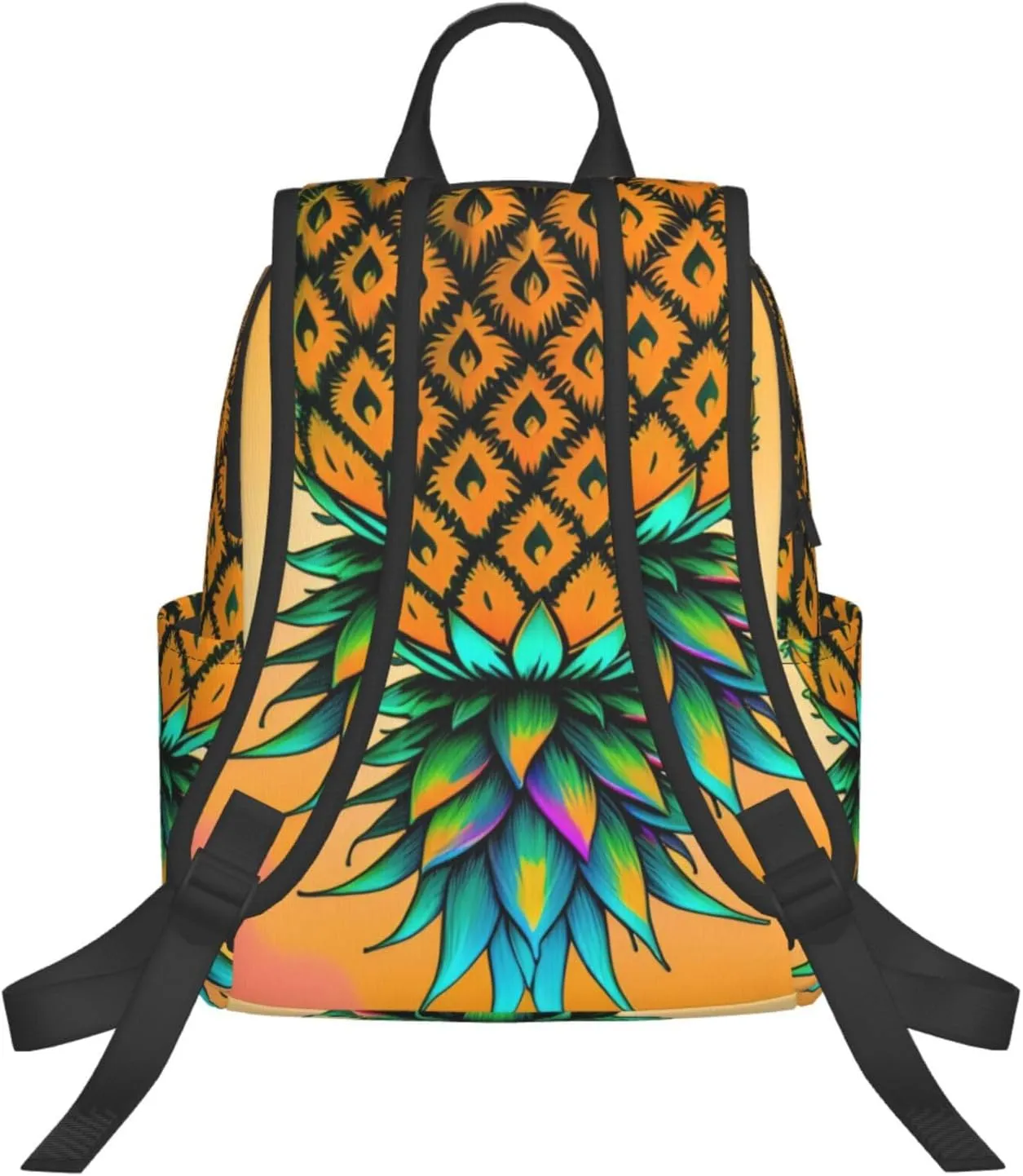 For Upside Down Pineapple backpack bookbags casual laptop lightweight bag travel laptop daypack
