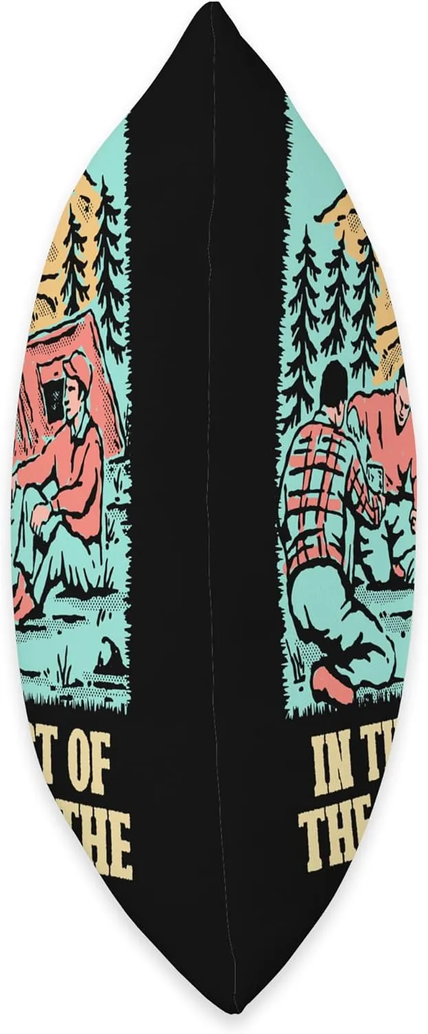Forest and Mountains Camping Hiking Camper Hiker Wildlife Throw Pillow, 18x18, Multicolor