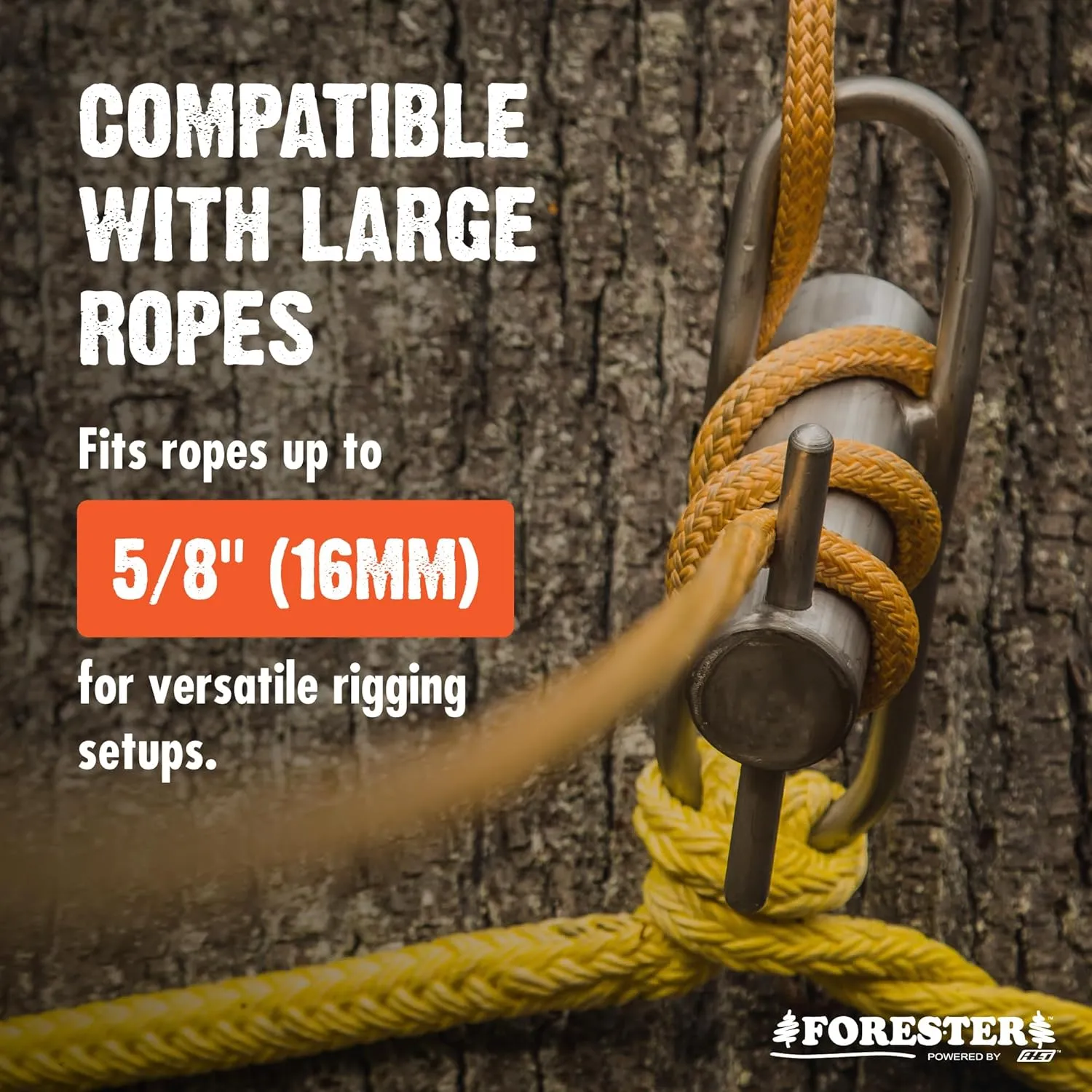FORESTER Port-A-Wrap | Large Stainless Steel Portawrap for Tree Work | 7,000lb Breaking Strength | 10:1 Work Load Ratio at 2000lbs | Arborist Tree Rigging Equipment