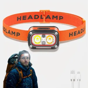 FOTN Headlamp Rechargeable Lightweight Motion Sensor,5 Mode 1000 Lumen Ultra-Light Bright LED Waterproof Headlight with White Red Light,for Outdoor Camping Running Hiking Fishing Biking