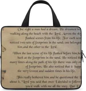 French Engraved Floral Toile Laptop Bag Waterproof Dustproof Crack Proof Large Capacity