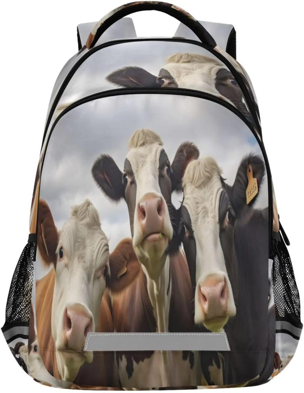 Funny Cow Design Waterproof Backpack - Casual Outdoor Sports Daypack with Ergonomic Shoulder Straps#620