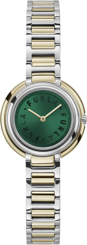 FURLA ICON Shape Silver Tone/Gold Tone Stainless Steel Bracelet Watch (Model: WW00031010L4)