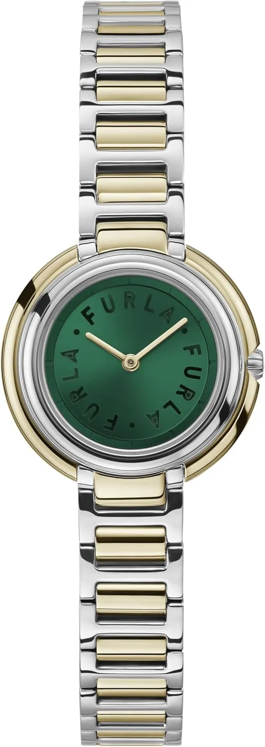 FURLA ICON Shape Silver Tone/Gold Tone Stainless Steel Bracelet Watch (Model: WW00031010L4)