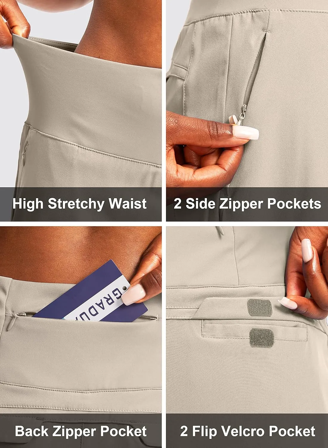 G Gradual Golf Skorts Skirts for Women with 5 Pockets Women's High Waisted Lightweight Athletic Skirt for Tennis Running