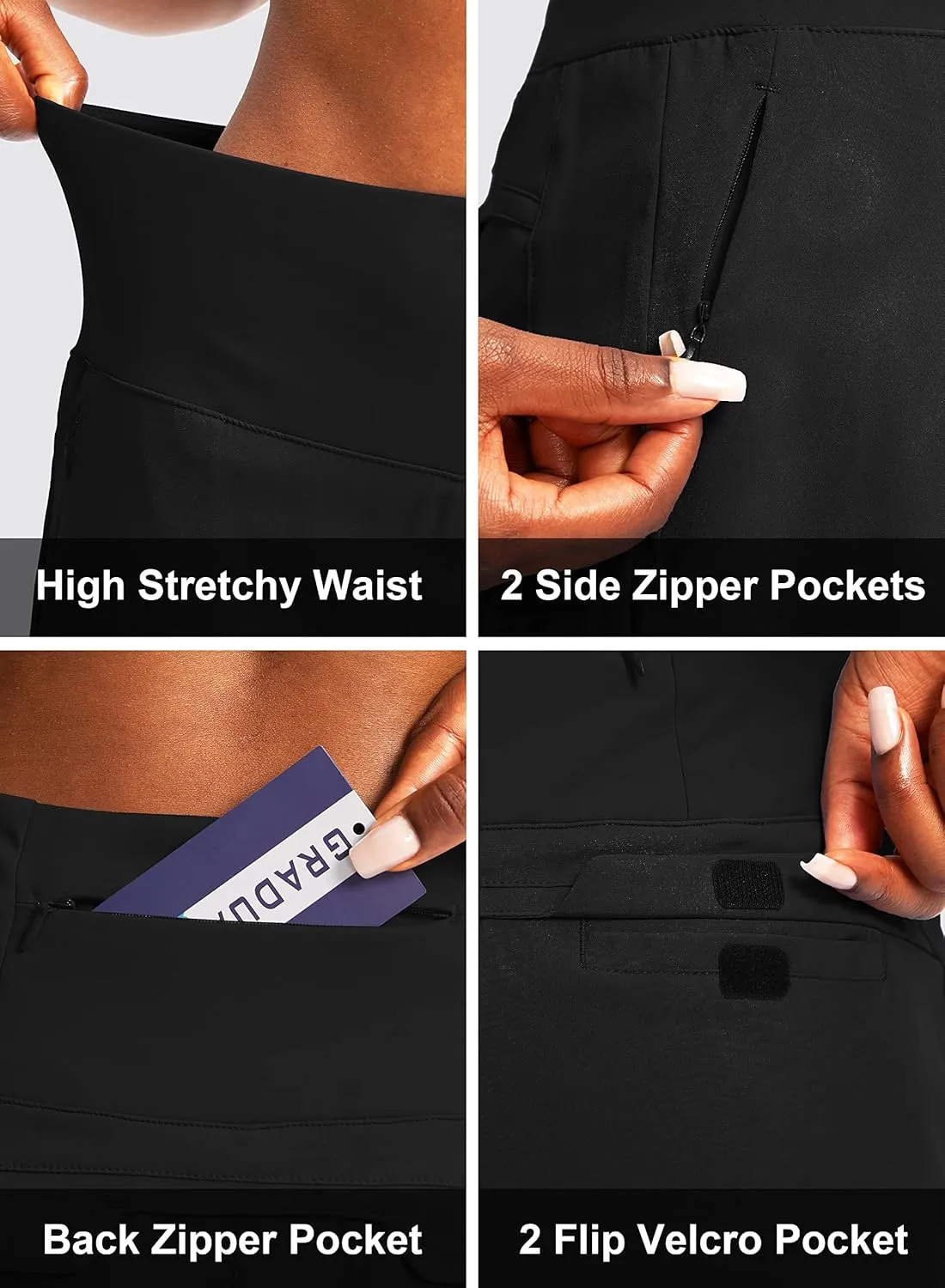 G Gradual Golf Skorts Skirts for Women with 5 Pockets Women's High Waisted Lightweight Athletic Skirt for Tennis Running