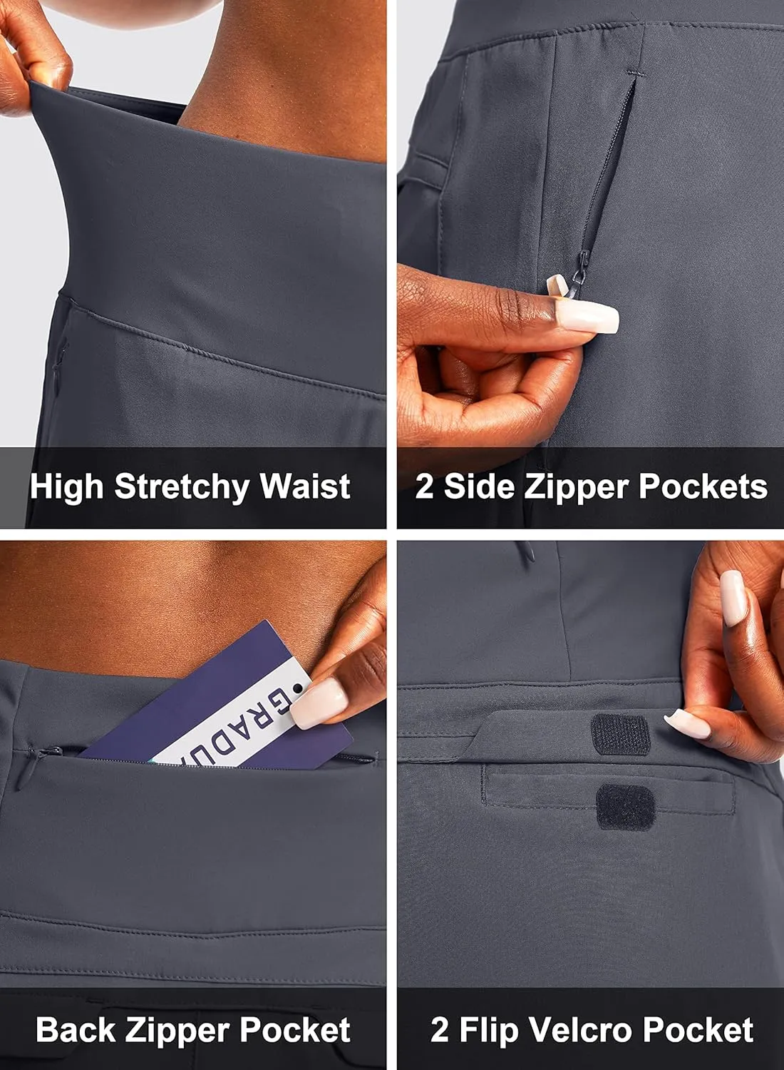 G Gradual Golf Skorts Skirts for Women with 5 Pockets Women's High Waisted Lightweight Athletic Skirt for Tennis Running