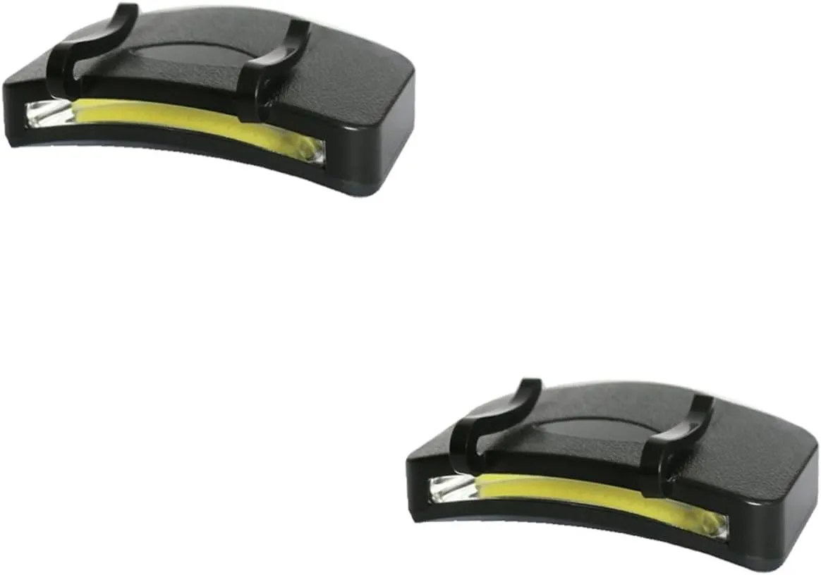 Gadpiparty 4pcs Cob Clip Headlamp Mini Hands Lamp for Outdoor Activities Portable Light for Hiking Camping Fishing and More Battery Not Included