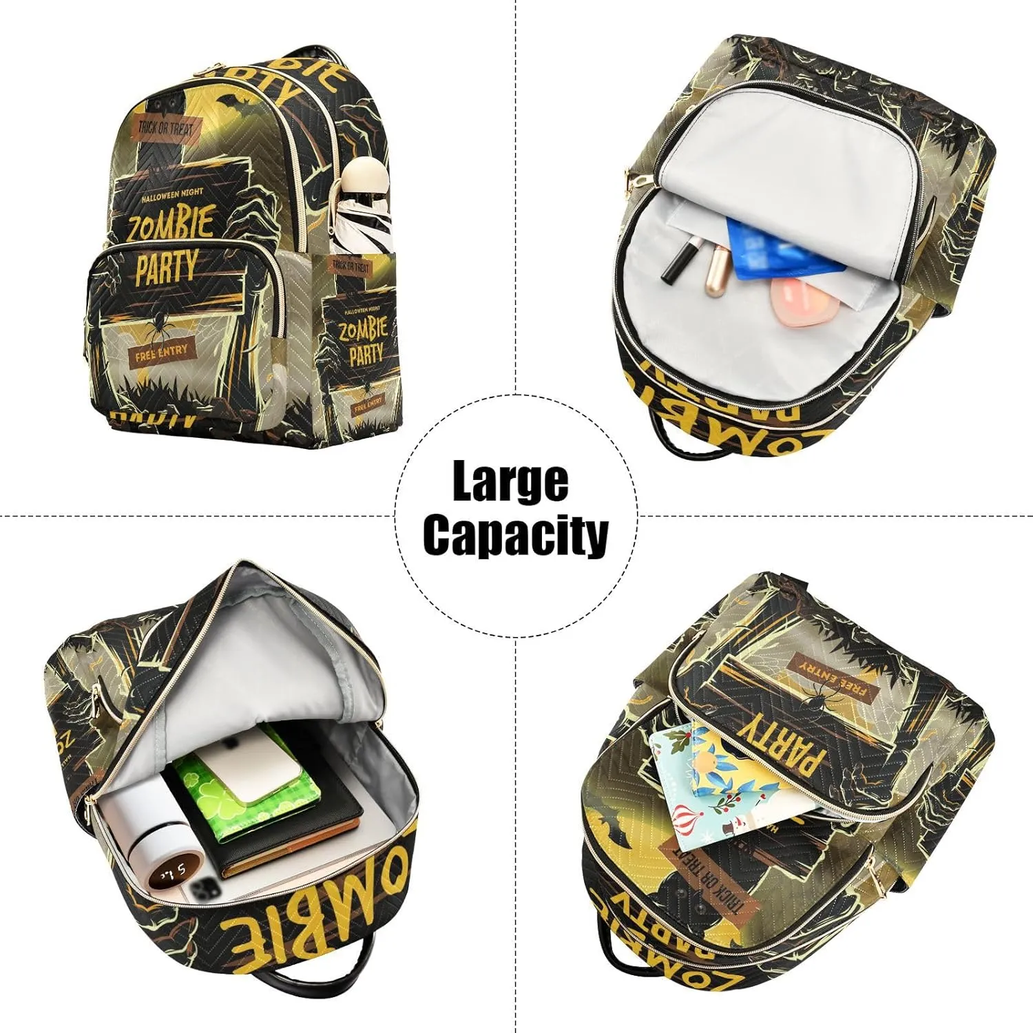 GAIGEO Halloween Dead Mans Women's Backpack, Large Capacity Womens Backpack, Lightweight Backpack for Women, M
