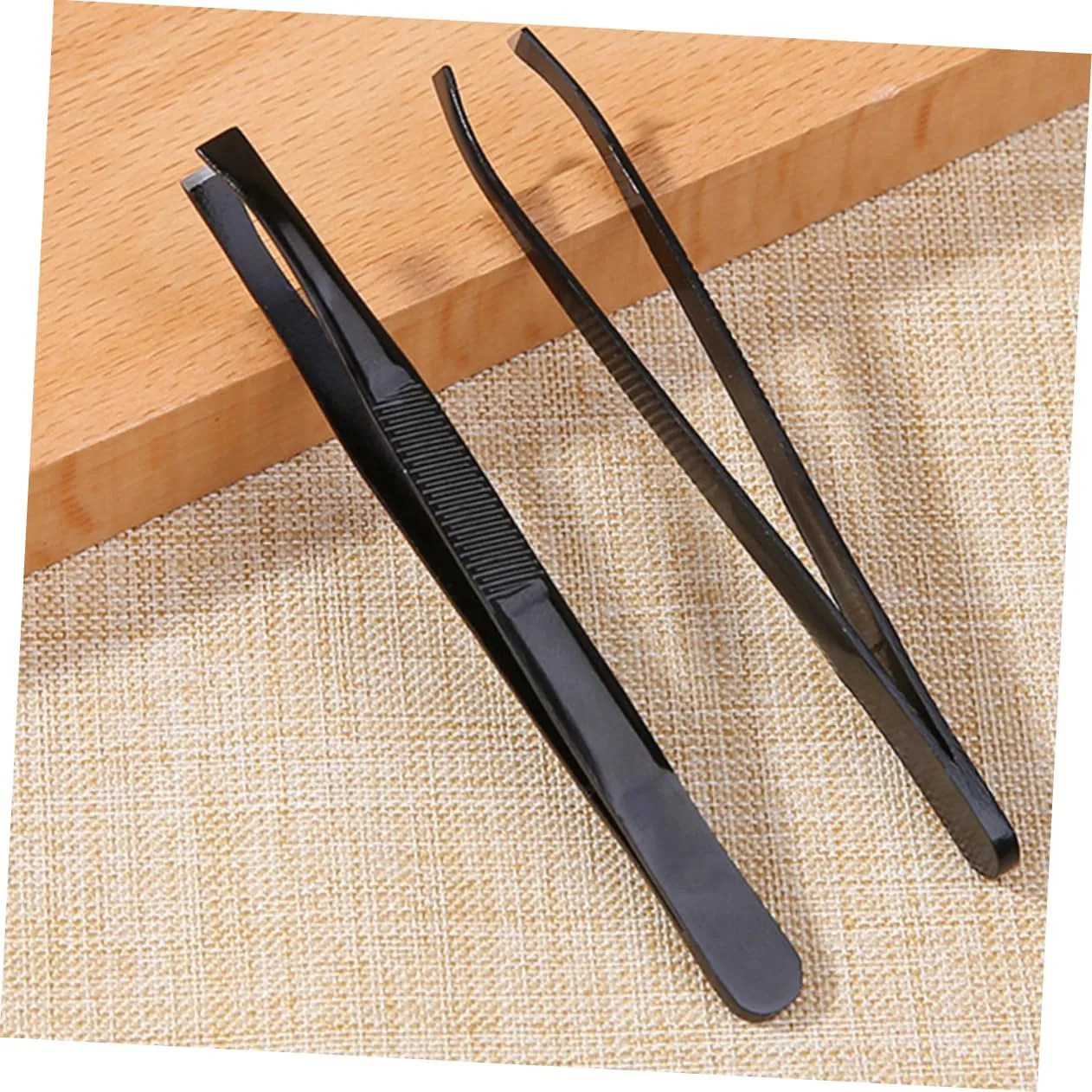 GALPADA 3sets 4pcs Stainless Steel Eyebrow Grooming Eyebrow Clips Tweezers Trimmer for Precise Shaping Durable Black Finish and Hair Removal 4pcs*3