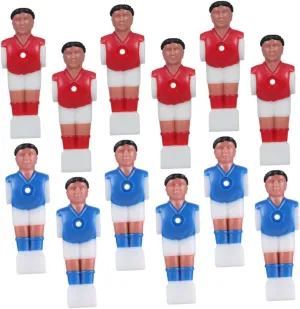 GANAZONO 12Pcs Foosball Table Players Durable Plastic Soccer Men for Table Football Easy Tool Installation for Family Gatherings and Competitive Play