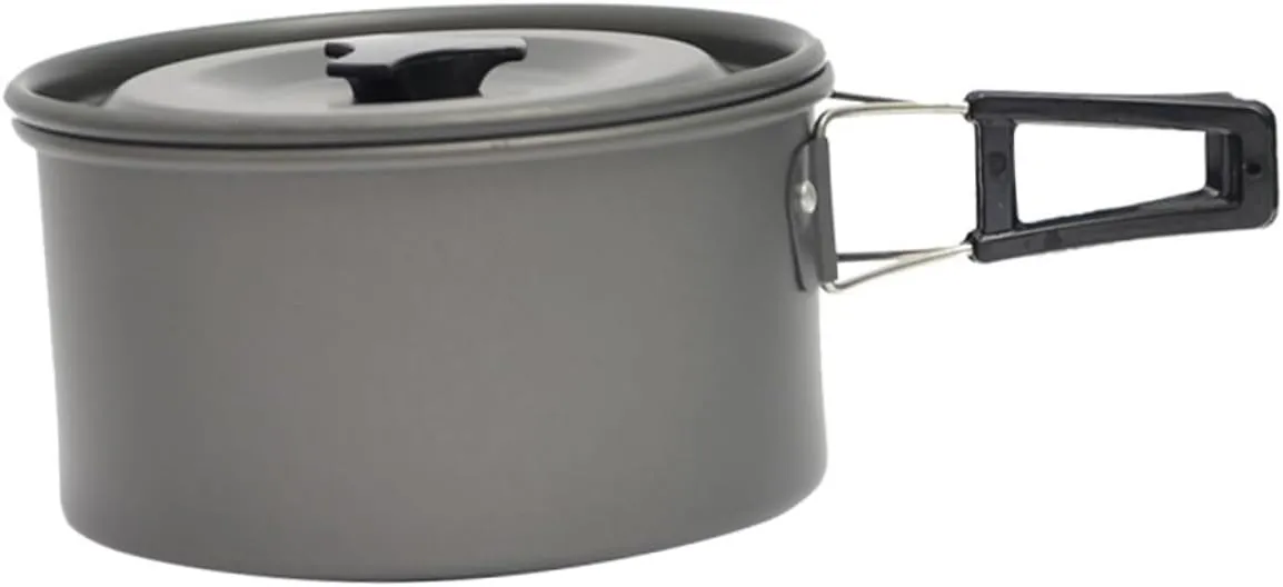GANAZONO Camping Non-Stick Pot 1 Set Outdoor Cooking Pot Multi-Function Single Camping Tool