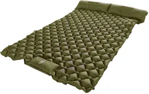 GaRcan Inflatable Sleeping Mattress Outdoor PicnicDouble Sleeping Pad, Inflatable Sleeping Mat with Pillow, Waterproof and Moisture-Proof Roll Mats, Ultralight and Small Pack Size, for (A