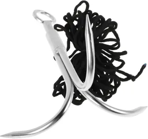 Garneck Stainless Steel Grappling Hook Tool with Enhanced Gripping Power for Fishing and Outdoor Rescue Durable Construction Long Distance Reach Suitable for Camping and Survival