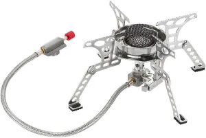 Gas Powered Cooking Stove Outdoor Camp Gas Stove Stainless Steel Outdoor Windproof Mini-Stove Picnic Hiking Equipment