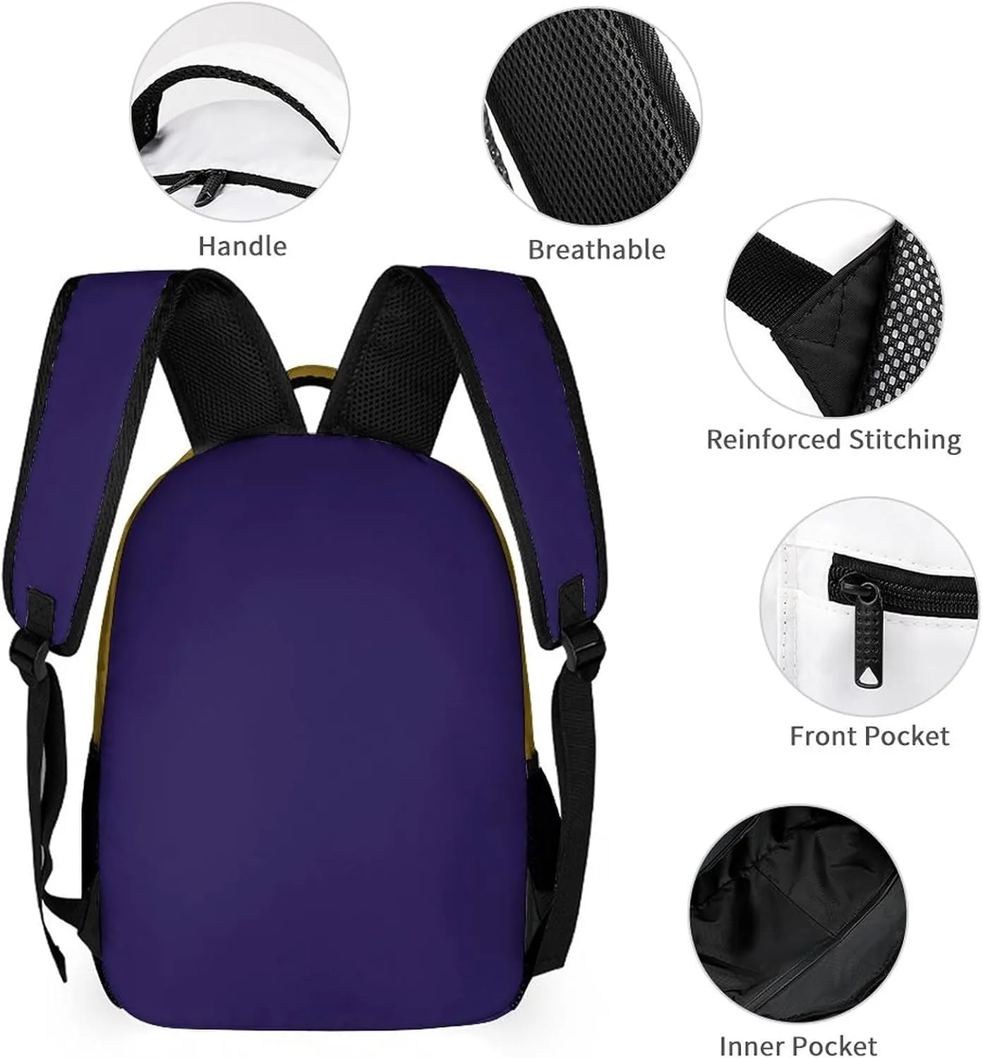 Generic Custom Backpack High Capacity Bag Football Fans Gifts for Men Women Teenager, Add Name & Number, Bal03-r