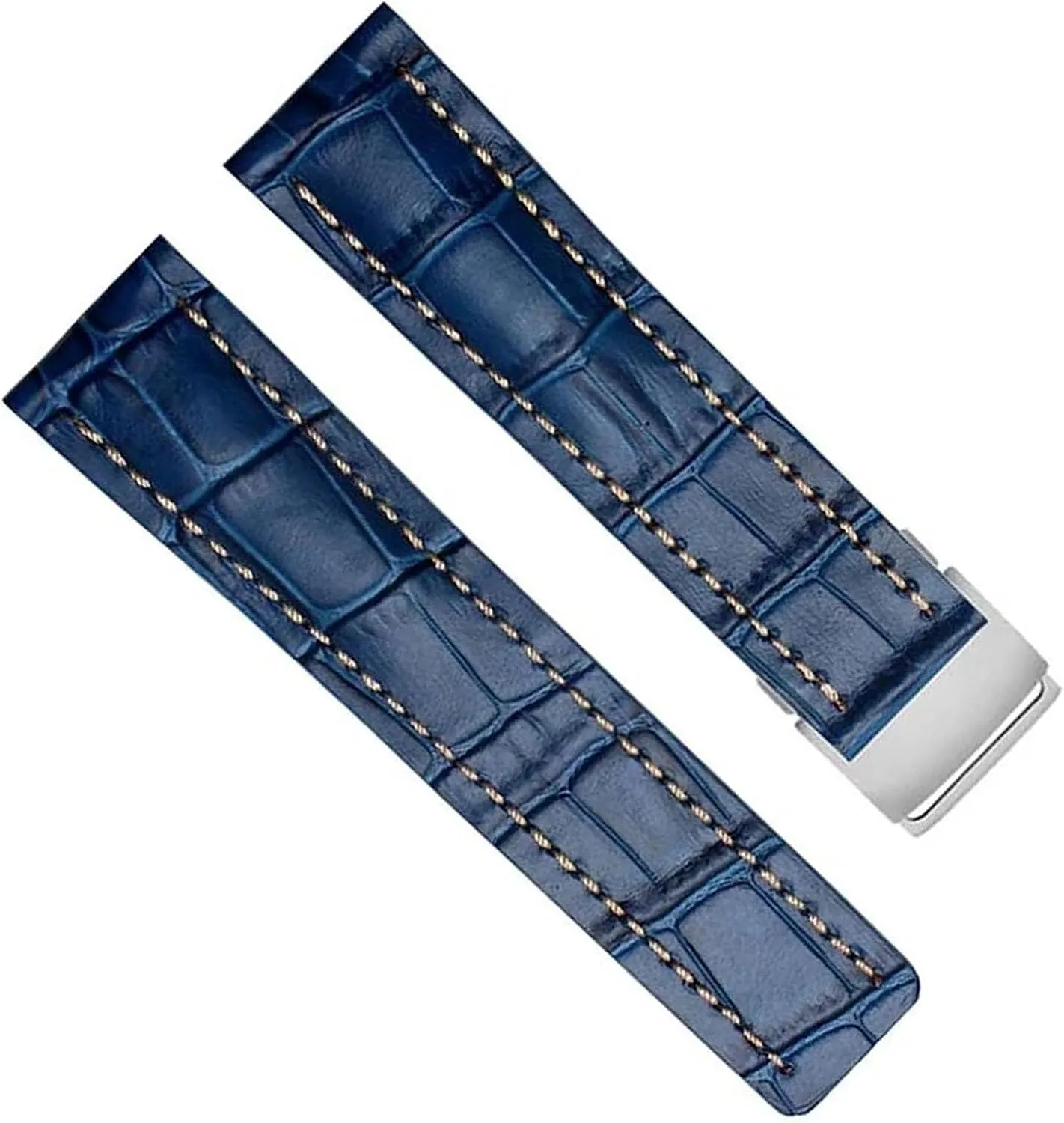 Genuine cow Leather Strap For Breitling watch Band with Deployment buckle WatchBands bracelet 22mm 24mm
