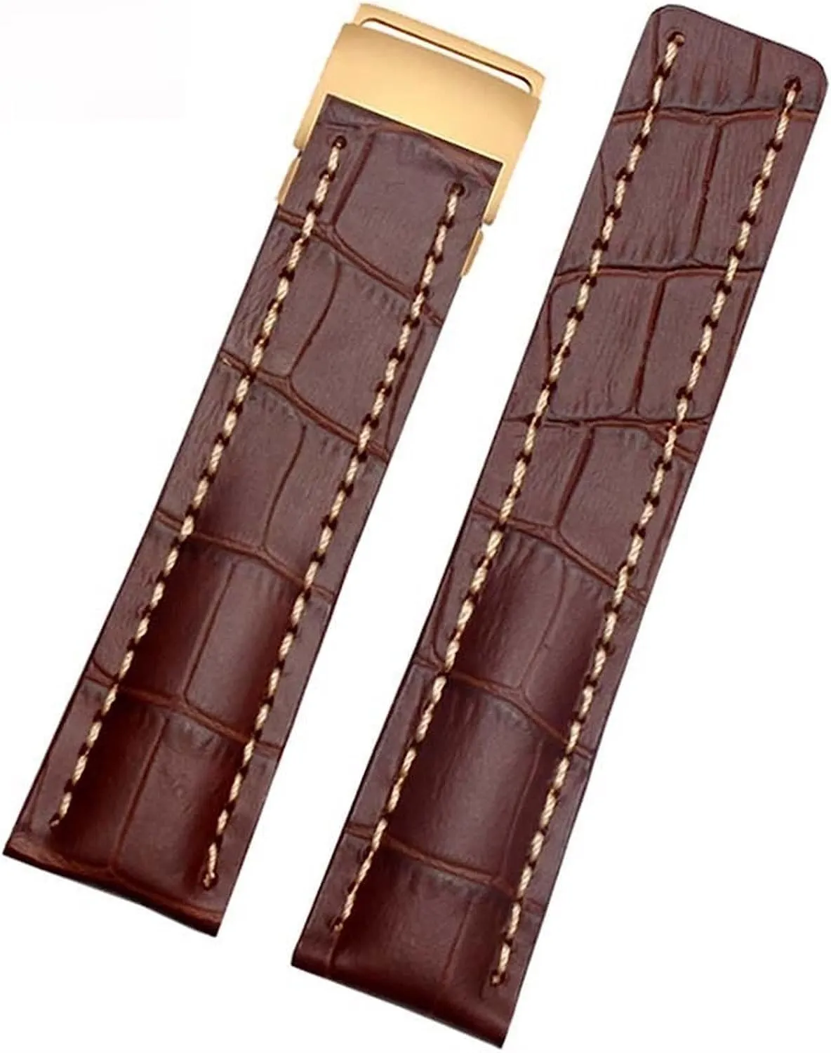 Genuine cow Leather Strap For Breitling watch Band with Deployment buckle WatchBands bracelet 22mm 24mm