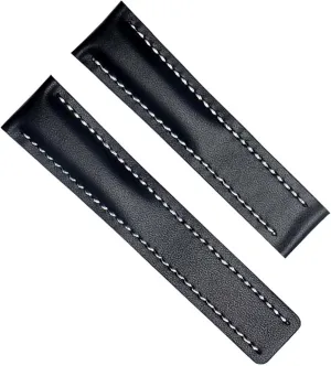 Genuine cow Leather Strap For Breitling watch Band with Deployment buckle WatchBands bracelet 22mm 24mm
