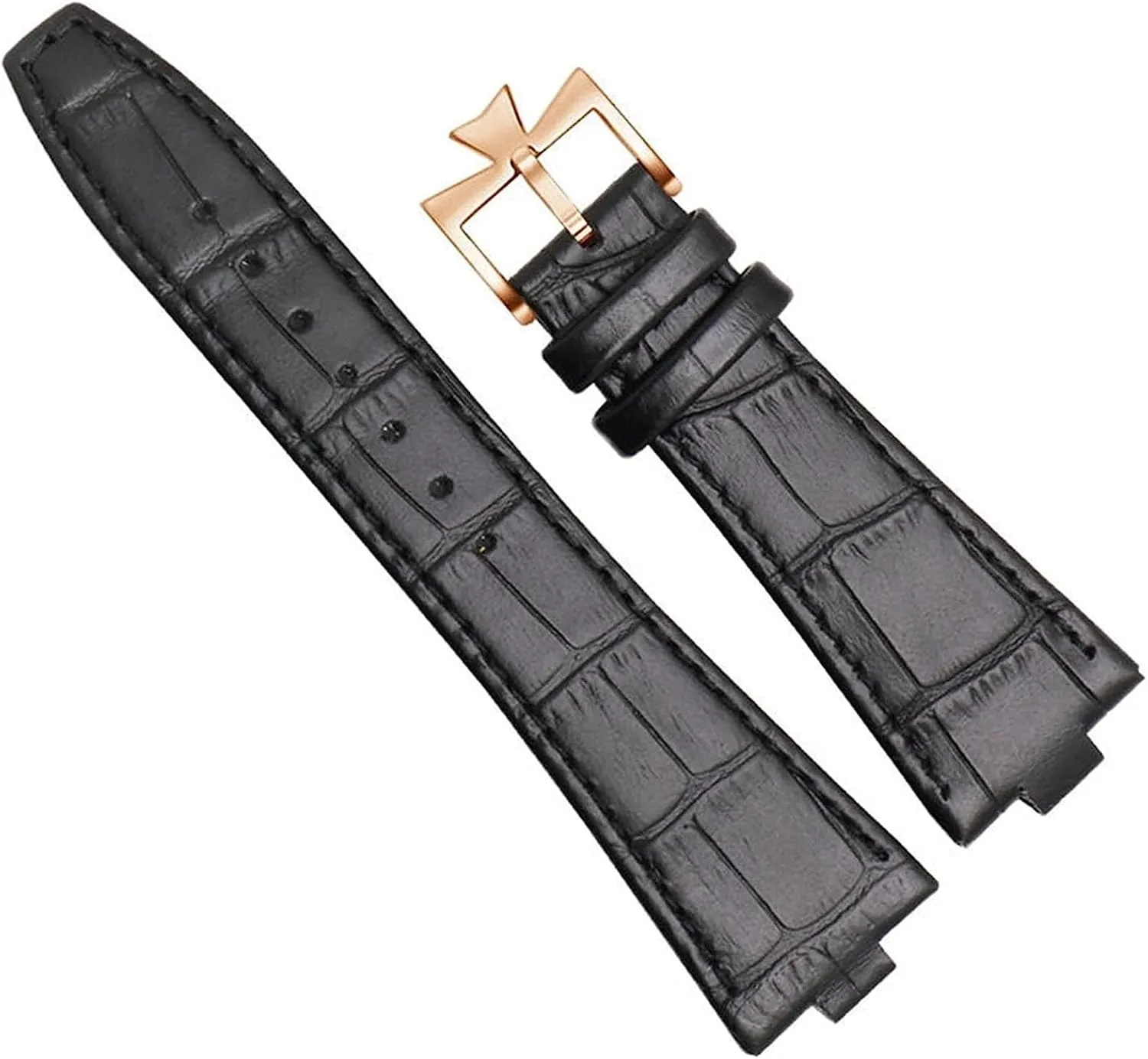 Genuine Leather Strap For Vacheron Constantin 4500V 5500V P47040 Overseas Series Watch Band With Stainless Steel Buckle