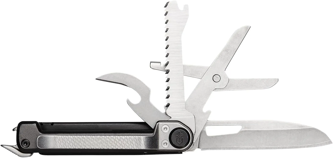 Gerber Gear Armbar Scout 7-in-1 Multi-tool - 2.5" Plain Edge Blade, Hammer, Scissor, Saw - EDC Gear and Equipment - Onyx