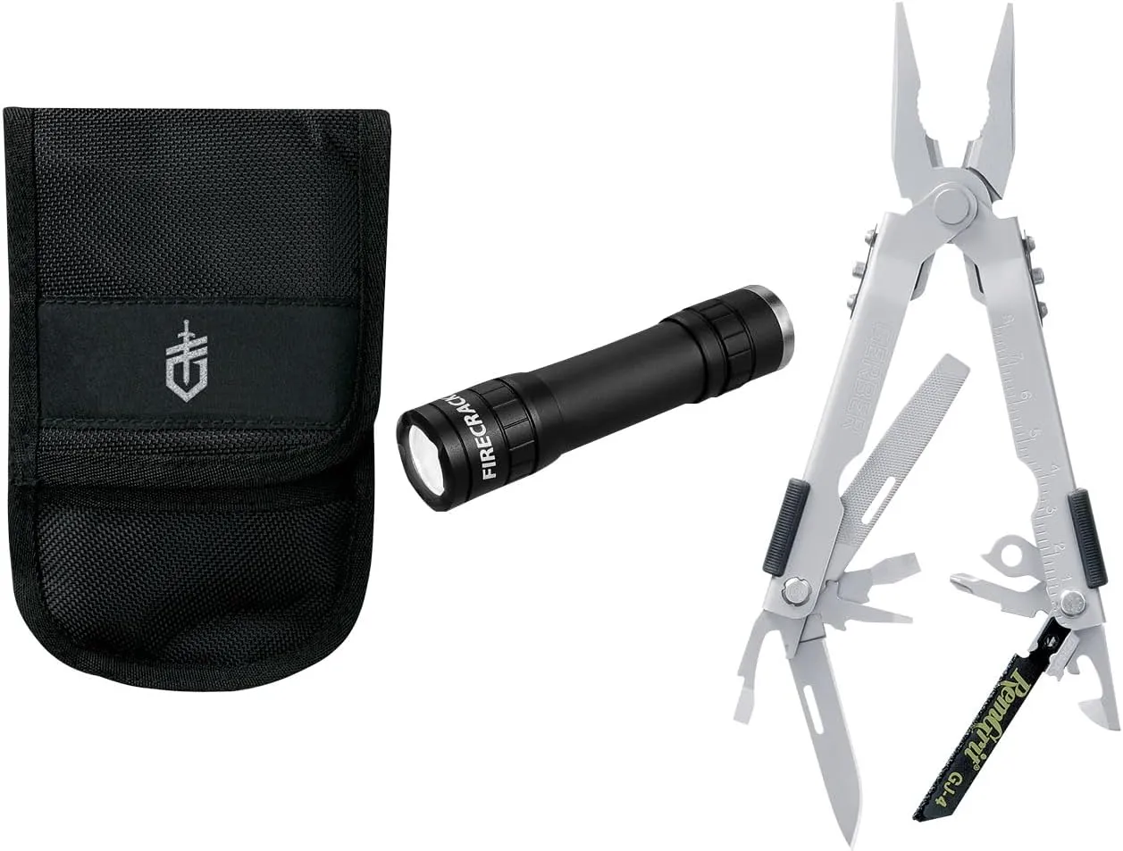 Gerber Gear MP600 Maintenance Kit - Includes Multi-Plier 600, Firecracker Flashlight & Ballistic Nylon Sheath - Premium Multitool & LED Flashlight - Made in USA