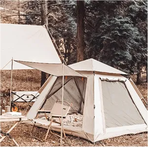 GeRRiT Camping Tents Family 4 People Insect Proof,Waterproof Quick Pitch Tent Practical Sturdy Large Tent for Adults for Family,Outdoor,Hiking and Mountaineering