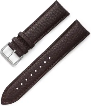 GGZONE RHAIYAN Genuine Leather Watchband Calfskin Men Women Replace Watch Band 14mm 16mm 18mm 20mm 22mm with Steel Buckle Watch Strap Specific (Color : Brown, Size : 20mm)