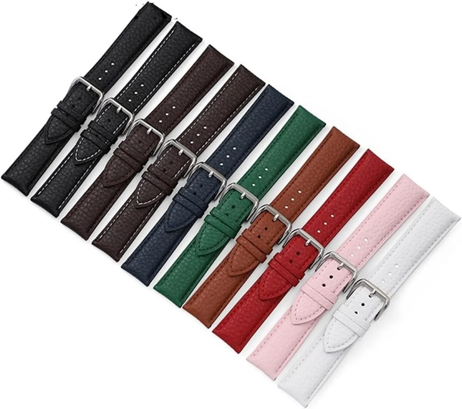 GGZONE RHAIYAN Genuine Leather Watchband Calfskin Men Women Replace Watch Band 14mm 16mm 18mm 20mm 22mm with Steel Buckle Watch Strap Specific (Color : Brown, Size : 20mm)