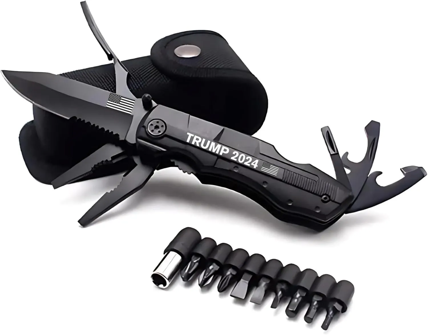 Gifts for Dad from Son and Daughter, Gift for Brother, Gift for Him | Trump 2024 Multi-Tool Pocket Knife | All-in-One American Knife