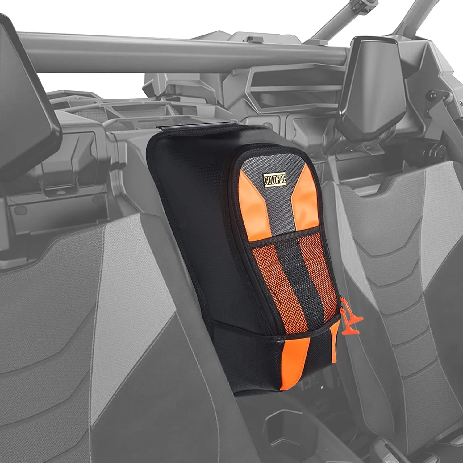 Goldfire Maverick X3 Accessories, Shoulder Storage Bag Center Seat Storage Bag Fit For Can Am Maverick X3, Maverick X3 MAX, (OEM #715004277)(Orange)