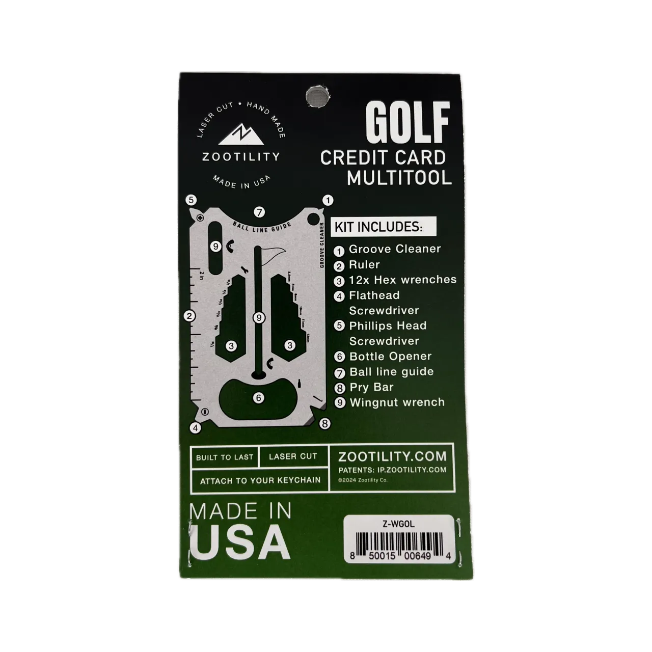 Golf 20-in-1 Credit Card Multi-Tool