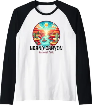 Grand Canyon National Park, Kids Toddlers, Boy Girls Funny Raglan Baseball Tee