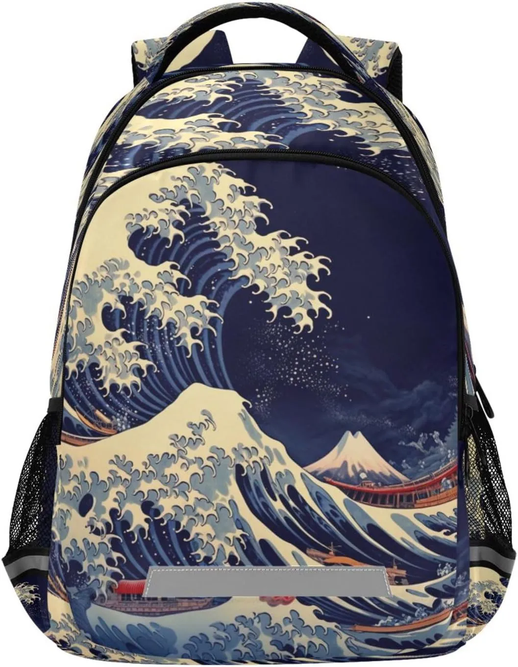 Great Wave Design Waterproof Backpack - Casual Outdoor Sports Daypack with Ergonomic Shoulder Straps#719