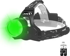 Green Light Headlamp Flashlight 3 Modes Led Hunting Headlight for Night Hunting Fishing Astronomy