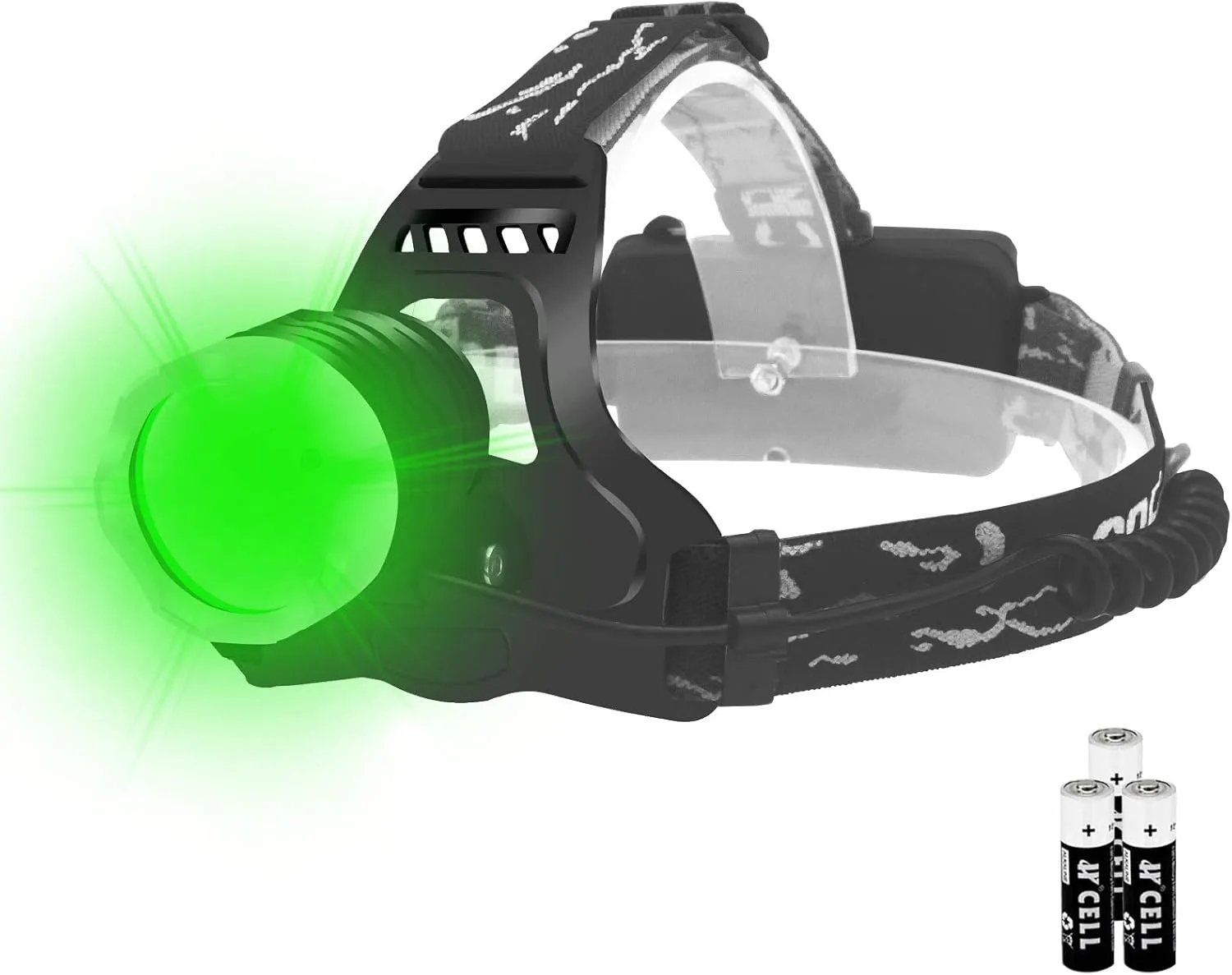 Green Light Headlamp Flashlight 3 Modes Led Hunting Headlight for Night Hunting Fishing Astronomy