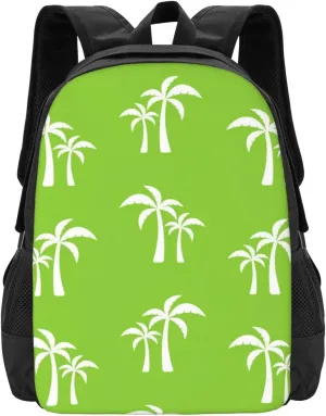 Green Tropical Palm Trees Lightweight Packable Backpack Travel Casual Large Capacity Daypack Foldable Backpack For Men Women