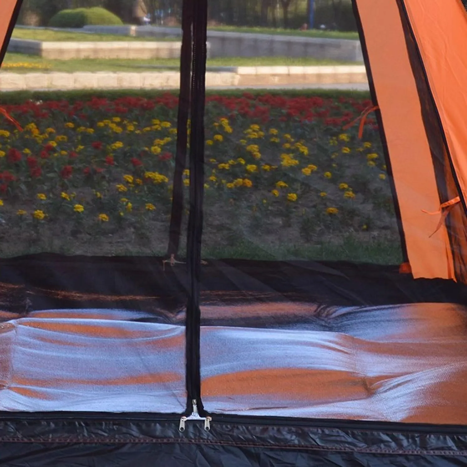 Ground Mat Camping Aluminum Sleeping Foam Mat, with Storage Bag, Insulating Thermal Waterproof Mat Foldable Double-Sided Tent Pad Ultralight Floor Mat of Aluminum Foil