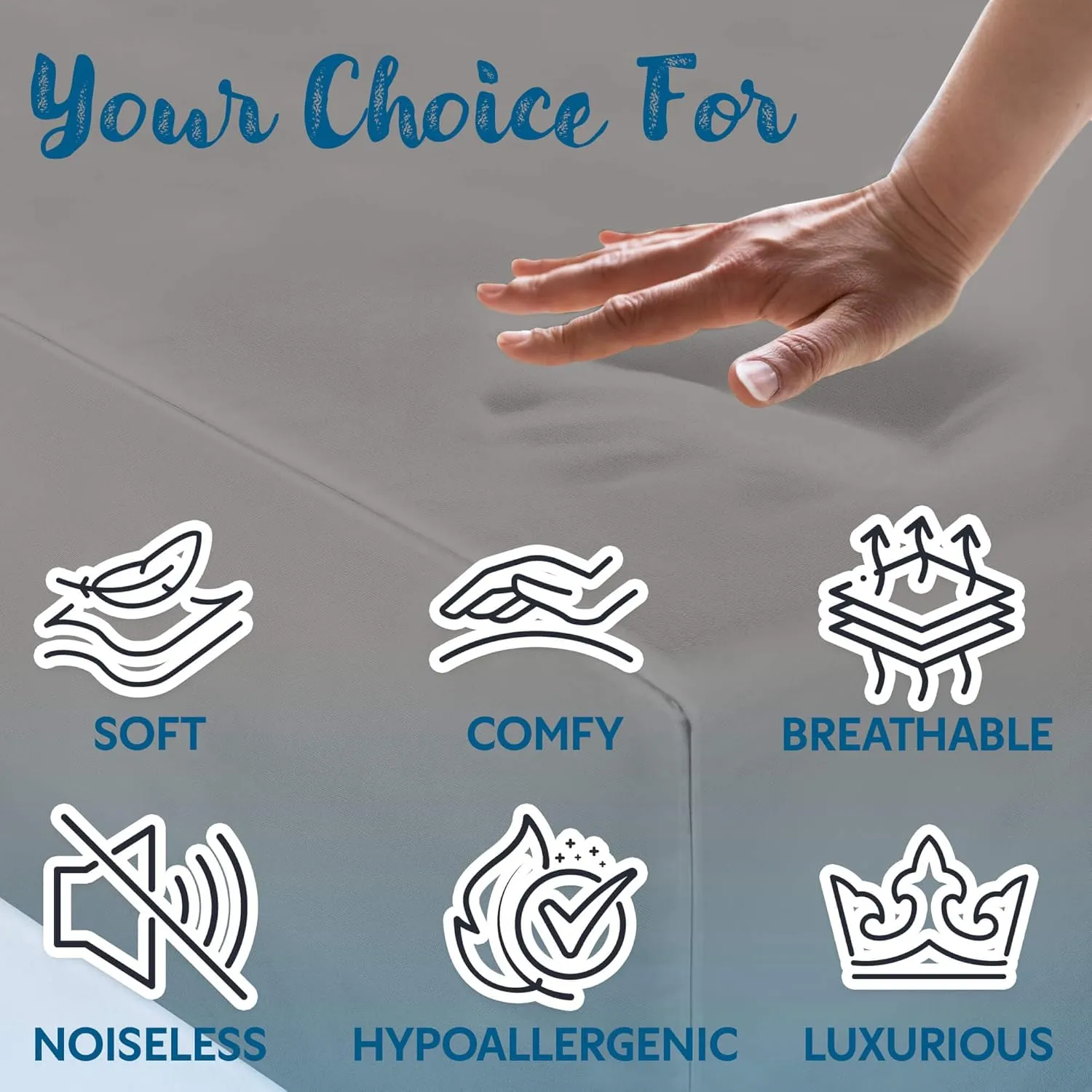 Guardmax Jersey Knitted Queen Size Mattress Protector - Waterproof & Dust Mite Proof Mattress Cover with Stretchable Pockets - Soft, Comfortable, & Noiseless Waterproof Fitted Sheet.(60 x 80 x 15)