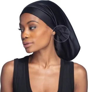 Hairbrella Satin Lined Adjustable Sleep Cap - Sleeping Caps for Women to Protect Hair, Satin Band Edge, Silk Bonnet