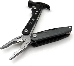 Hammer & Pliers Multi-functional Tool 14 In 1 Portable Kit for Car Emergency, Camping, Household (Hammer, Bottle Opener, Survival Camping Knife, Hand Saw) Stainless Steel