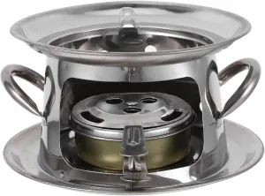 Happyyami Alcohol Burner Stove Portable Camping Stove Propane Stainless Steel for Outdoor Activities Ideal for Picnic Hiking Random Color
