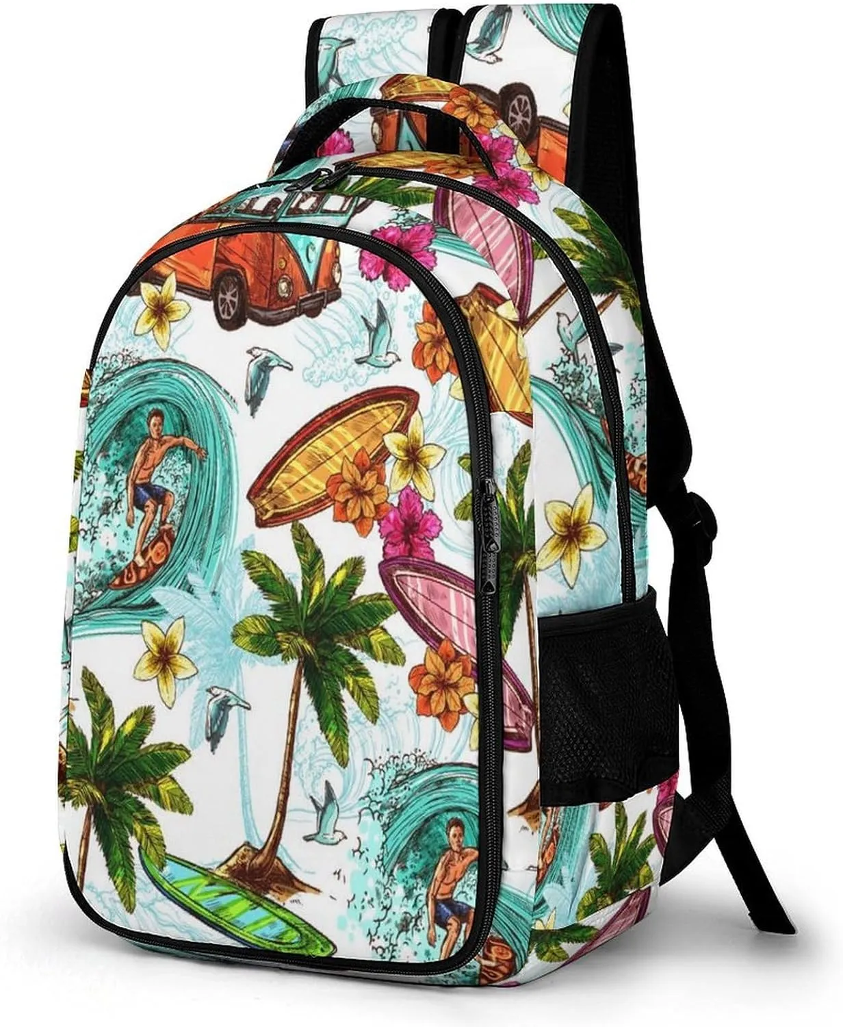 Hawaiian Style Backpack Large Capacity Lightweight Backpack Laptop Backpack For Unisex
