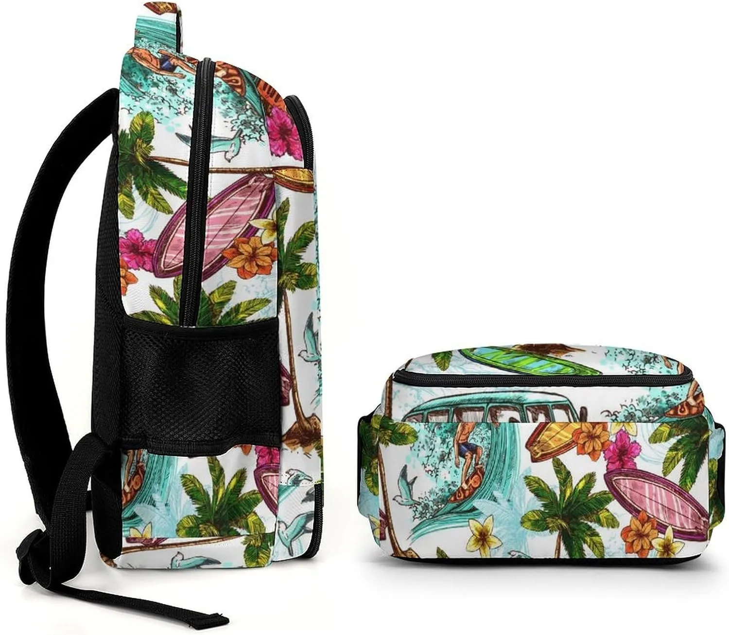 Hawaiian Style Backpack Large Capacity Lightweight Backpack Laptop Backpack For Unisex