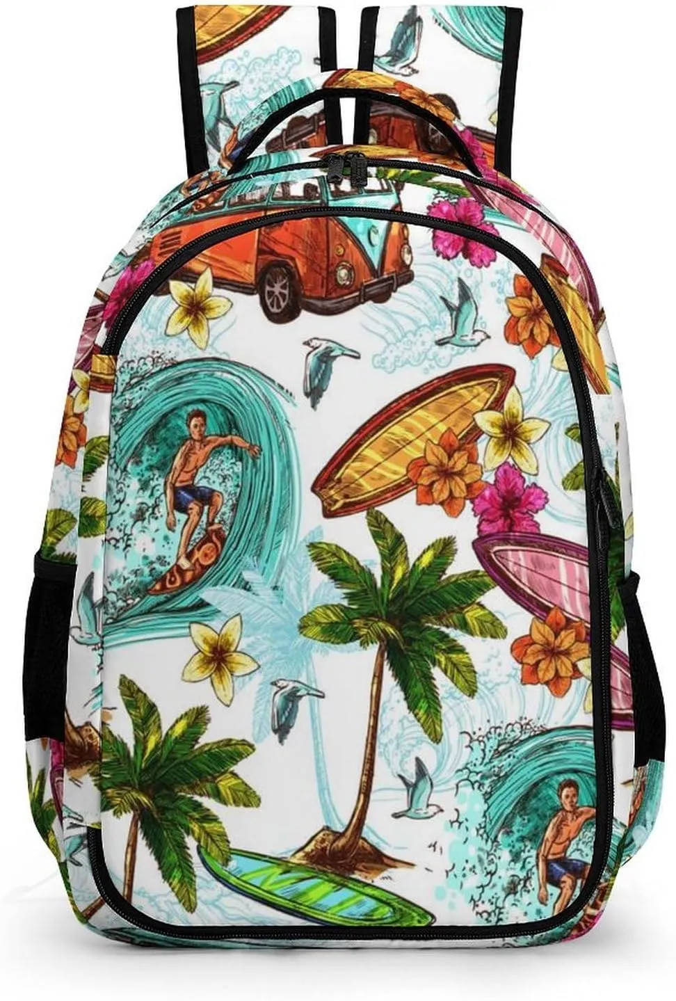 Hawaiian Style Backpack Large Capacity Lightweight Backpack Laptop Backpack For Unisex